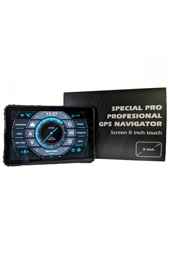 GPS for Lorry Navion S8 PRO Special Truck 8 Inch 4G with Dashcam Waterproof IP67 and Anti-fall Case